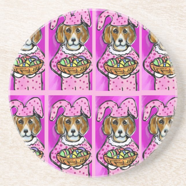 OSTERER BEAGLE SANDSTEIN UNTERSETZER (Vorne)