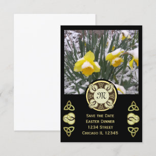 Osteressen Trinity Knot W Foto & Monogramm Einladung