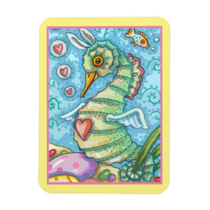 OSTERFANTASIE, FRÜHLINGSSEEPFERDCHEN-FEIERMAGNET MAGNET