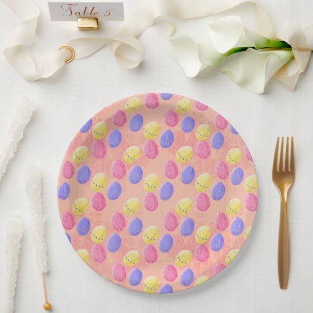 Osterfarbeier Pappteller (Hochzeit)