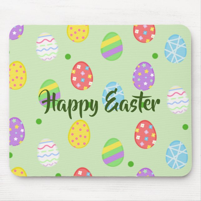 Osterfarbene Eier Festlich Mousepad (Vorne)
