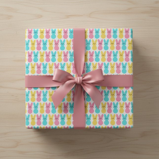 Osterfarbener Pop Geschenkpapier (Easter Bunnies Color Pop Wrapping Paper)