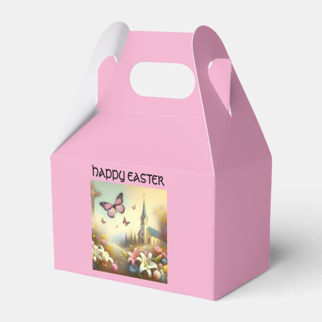 Osterfavorisierbox in rosa geschenkschachtel (Vorderseite)