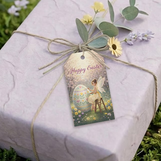 Osterfee malt Osterei Frühling Geschenkanhänger (Von Creator hochgeladen)