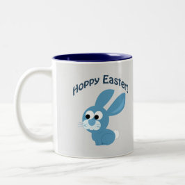 Osterfeier! Blue Rabbit Zweifarbige Tasse