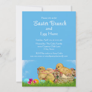 Osterfeier Familienbrunch-Einladung im Vintage-Sti Einladung