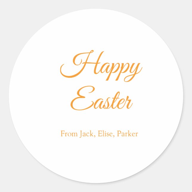 Osterfeier hinzufügen QR Foto glücklich Oster Runder Aufkleber (Vorderseite)