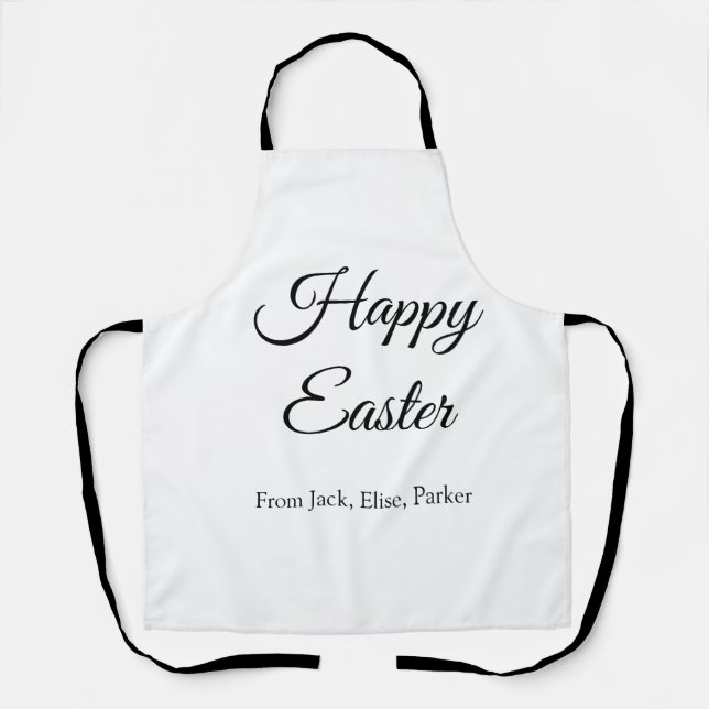 Osterfeier hinzufügen QR Foto glücklich Oster Schürze (Vorderseite)