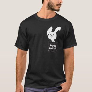 Osterfeier mit Schwarz-Weiß-Cartoon T-Shirt