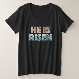 Osterfeiertag - Er ist Risen Große Größe T-Shirt