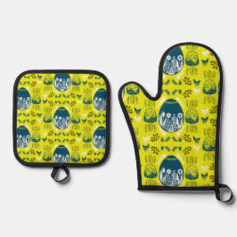 Osterfeiertag im April Ofenhandschuh & Topflappen-Set