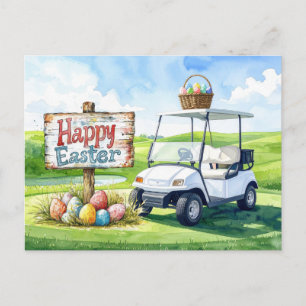 Osterferien auf dem Putting Green Feiertagspostkarte