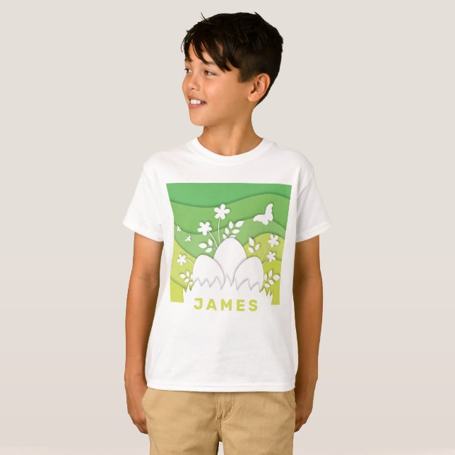 Osterferien Eizelljagd im Frühling Natur T-Shirt (Vorne ganz)