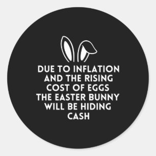 Osterfest - Inflation und Kosten der Eier - Ostern Runder Aufkleber