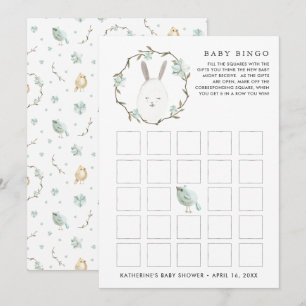 Osterfest Spring Baby Shower Bingo Einladung