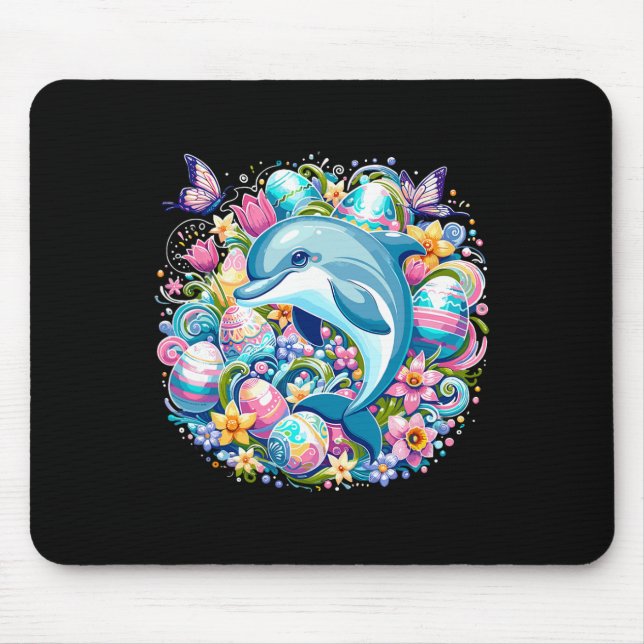 Osterfestliche Illustration mit bezauberndem Dolph Mousepad (Vorne)