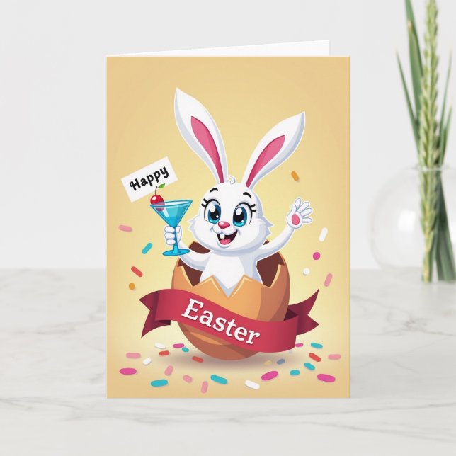 Osterfreudekarte Bunny Burst Karte (Vorderseite)