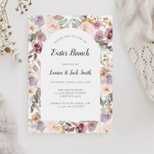 Osterfrühling Vintager Blumenbogen Einladung