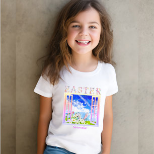 Osterfrühlingfenster Personalisiert T-Shirt