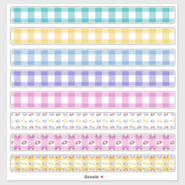 Osterfrühlingsblüten Plaid Aufkleber