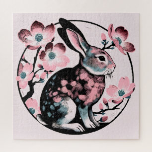 Osterfrühlingshasen Kaninchen Dogwood Puzzle
