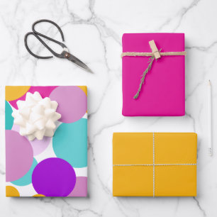 Osterfrühlingspunkte Polka Dots Geschenkpapier Set