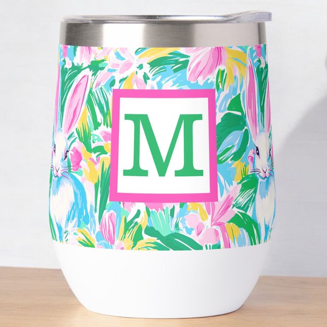 Osterfrühlingssäule Blume Preppy Monogram (Von Creator hochgeladen)