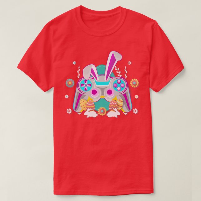 OsterGamer Holiday Video Game Bunny Ears Gaming  T-Shirt (Design vorne)