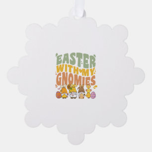 Ostergarten Gnome Egg Hunt Ornament Karte