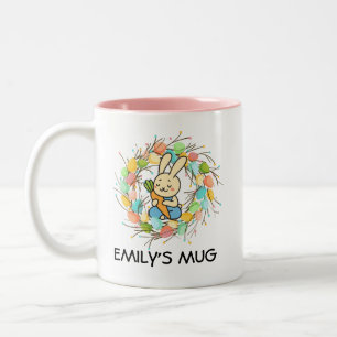 Ostergebälliges Kanincheneier Geschenk Zweifarbige Tasse