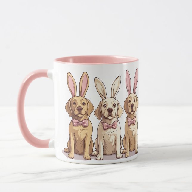 Ostergelbe Labrador Retriever Hunde Tasse (Links)