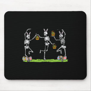 Ostergerippe Tanzende lustige Hasenknochen Frauen  Mousepad