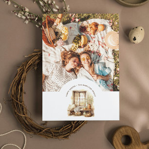 Ostergeschenk Beige Foto personalisiert Feiertagskarte