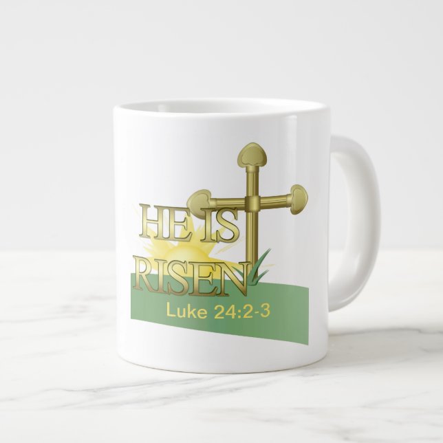 Ostergeschenk-Tasse - Jumbo-Tasse (Vorderseite Rechts)