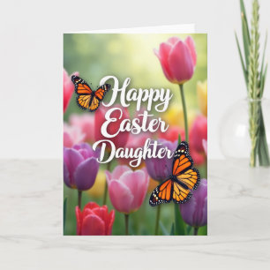 Ostergeschenkkarte für die Tochter mit Blumen Karte