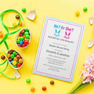 Ostergeschlechtsspezifisches Party Einladung