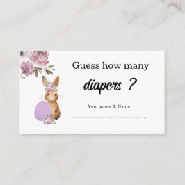Ostergespritzte Babyparty | Errate, wie viele Baby Begleitkarte