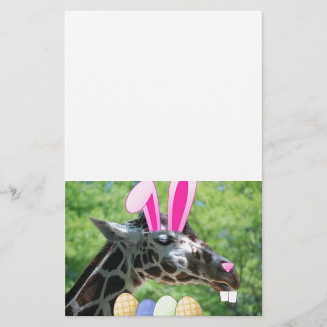 Ostergiraffe Briefpapier (Vorderseite)