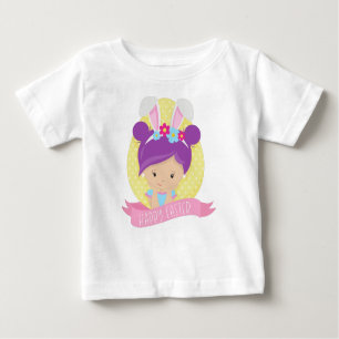 OsterGirl, Ostereier, Lila Haar, Sonnige Ohren Baby T-shirt