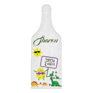 Osterglasschneider Dinosaurier Schneidebrett