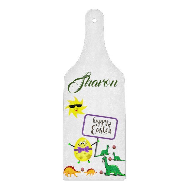 Osterglasschneider Dinosaurier Schneidebrett (Vorderseite)