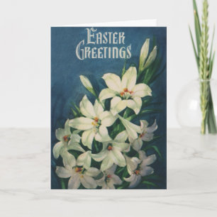 Osterglocken Blumen, Vintage religiöses Ostern Feiertagskarte