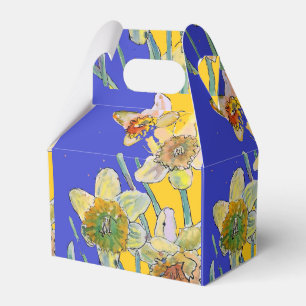 Osterglocken-Blumenmalerei florale Geburtstagstort Geschenkschachtel