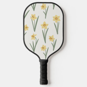 Osterglocken-Frühlingsblumen in sanftem Gelb und G Pickleball Schläger