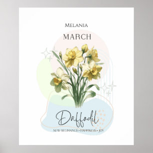 Osterglocken März Geburtsblume Poster