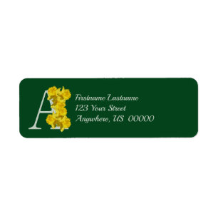 Osterglocken-Monogramm Anfangsbuchstabe A Ihr Name