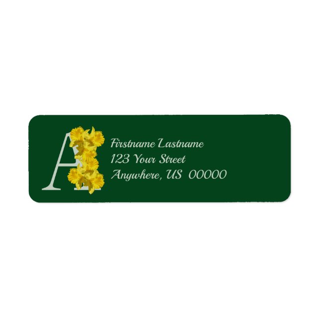 Osterglocken-Monogramm Anfangsbuchstabe A Ihr Name (Vorne)