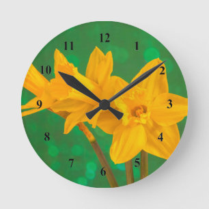Osterglocken Runde Wanduhr