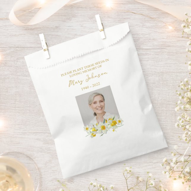 Osterglocken-Samenpackungs-Gedenk-Beerdigungsgesch Geschenktütchen (Ausgeschnitten)