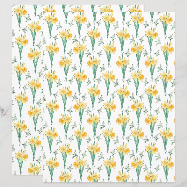 Osterglocken-Schabblonenpapier (Vorne/Hinten)